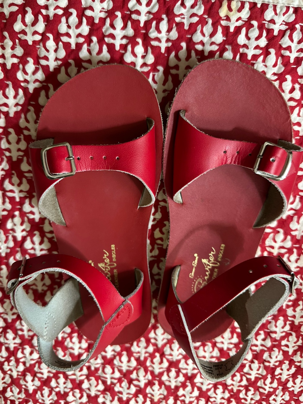 Sun-San Surfer - Little Kid  Leather Red Sandals Size 1